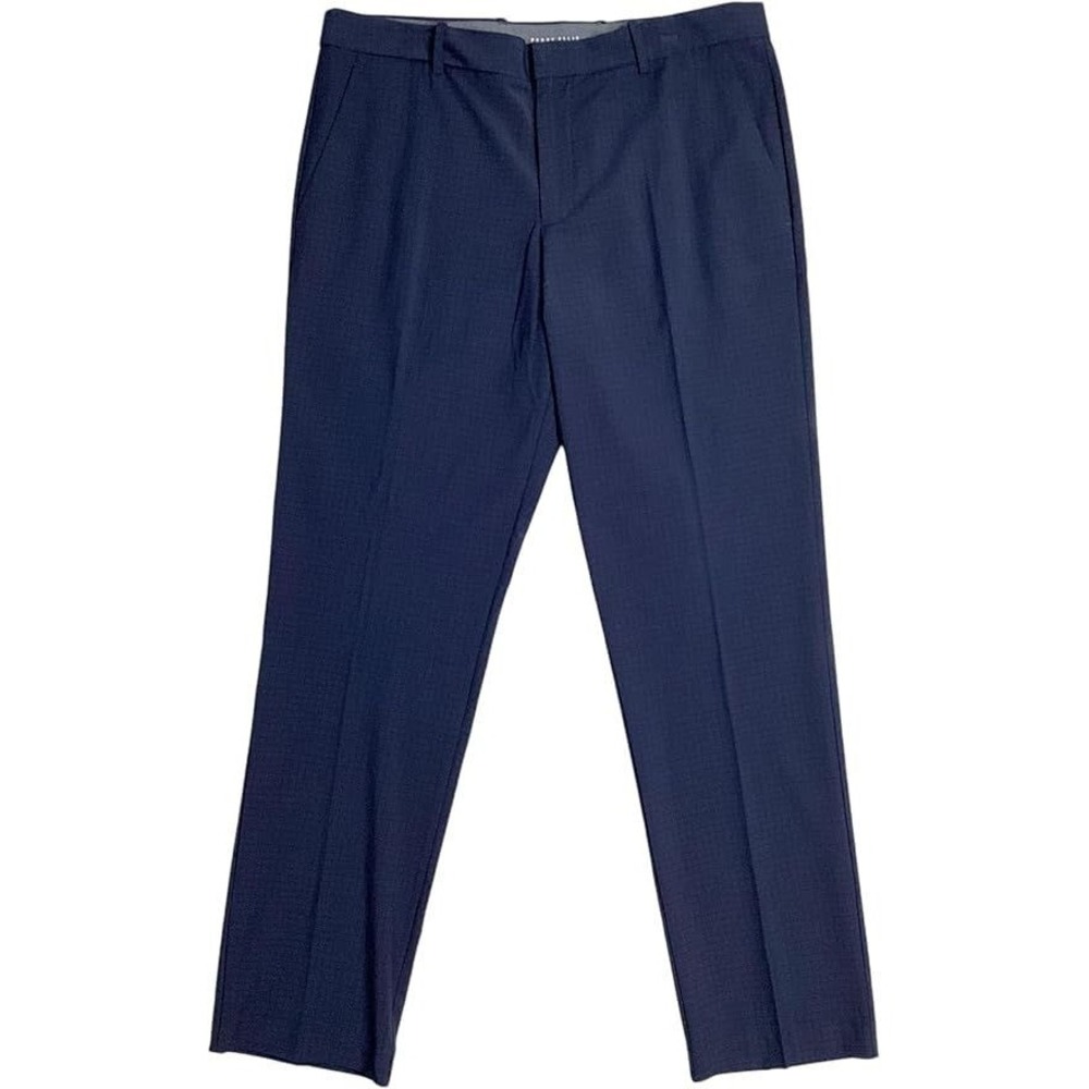 Perry Ellis Portfolio‎ Resolution Modern Fit Blue Checkered Dress Pants 33x30